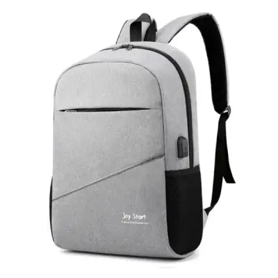 🎒 Sac à dos homme avec sac bandoulière et trousse 3en1 gris 2755-8 – محفظة ظهر رجالية 3 قطع رمادي