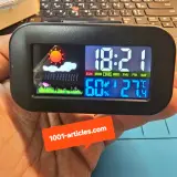 Horloge / Réveil avec Prévisions Météo et Rétroéclairage LED Coloré