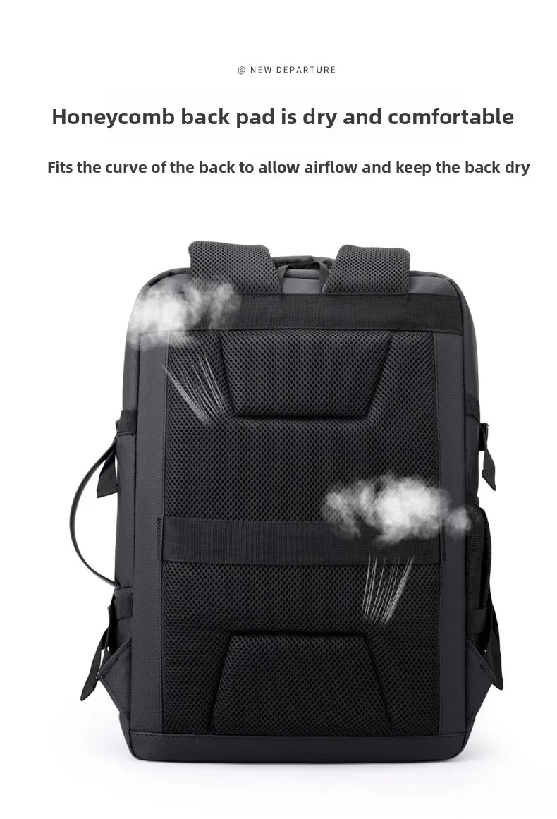 Sac à Dos pour Ordinateur Portable Grande Capacité et Anti-Vol Bomag Boy Noir - حقيبة ظهر للكمبيوتر المحمول واسعة ومانعة للسرقة