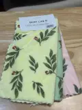 Lot de Serviettes Microfibre Motif Floral