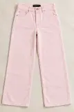 Jean Femme Bershka Rose Pâle Coupe Large – Taille 44