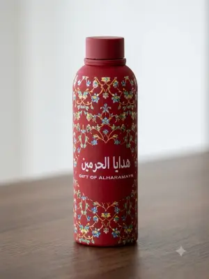 حافظة حرارية بنقش سجاد الروضة (مق/ أحمر)