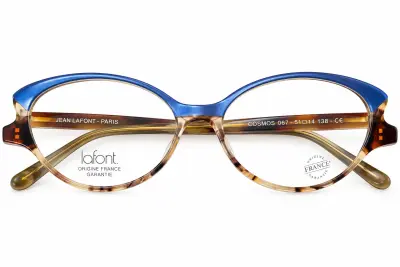 Lunettes de Vue LAFONT Paris – Modèle COSMOS 067 – Monture Design Bleu & Écaille