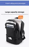 Sac à Dos pour Ordinateur Portable Grande Capacité et Anti-Vol Bomag Boy Noir - حقيبة ظهر للكمبيوتر المحمول واسعة ومانعة للسرقة