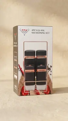 4PCS GLASS SEASONING SET
