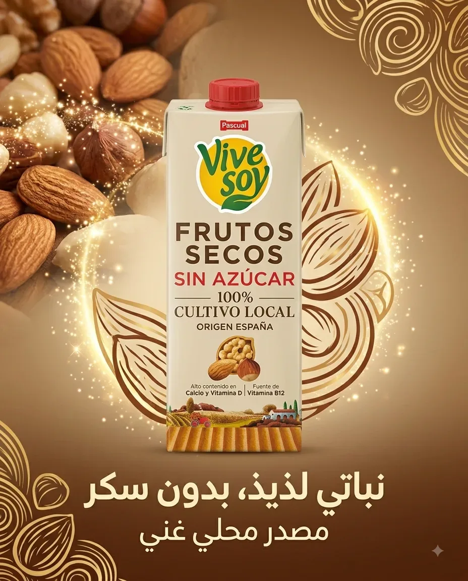 حليب الفواكه المجففة خالي من السكر 1ل