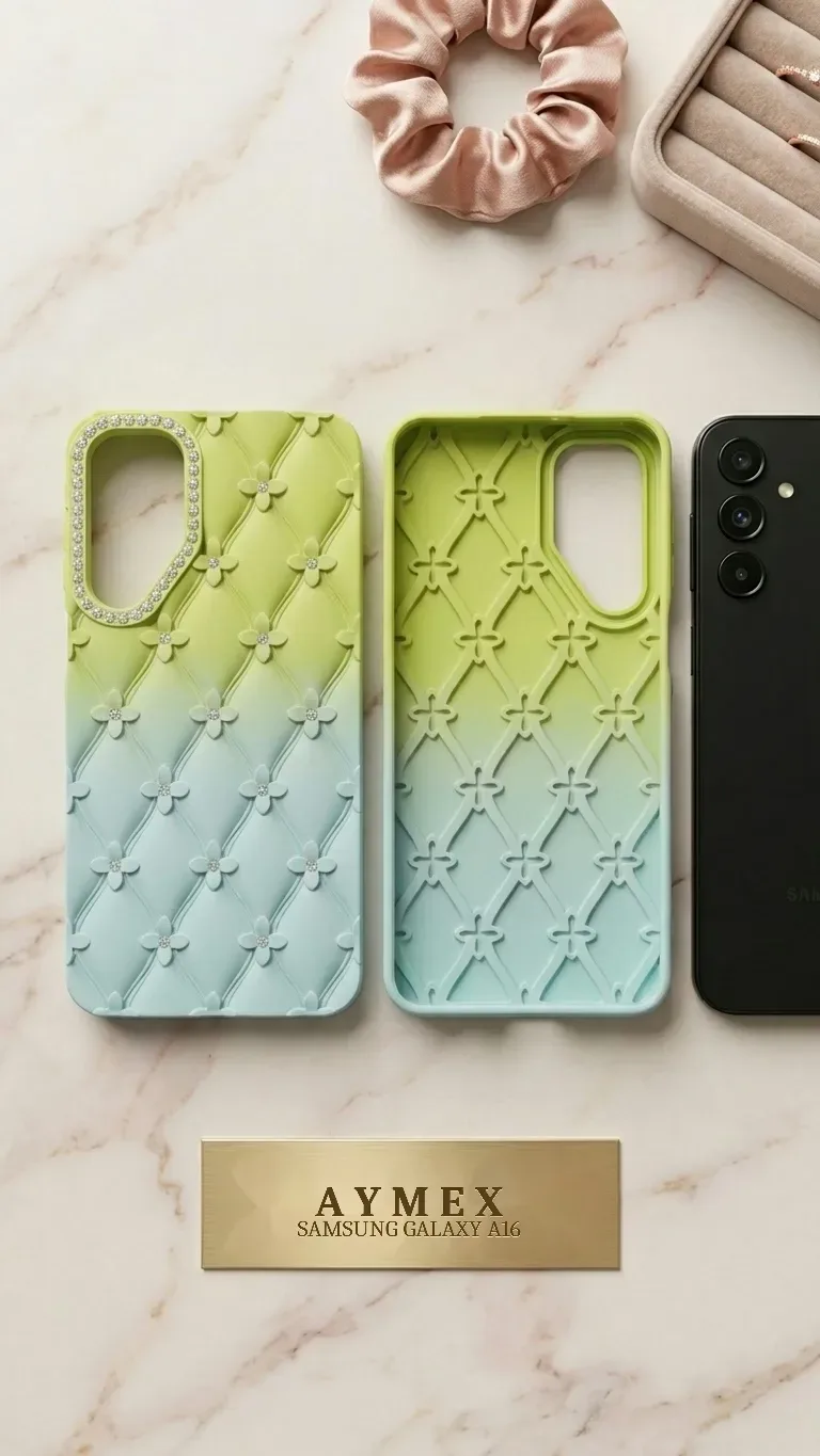 Coque Samsung Galaxy A16 - Fleurs 3D et Strass - 4 couleurs