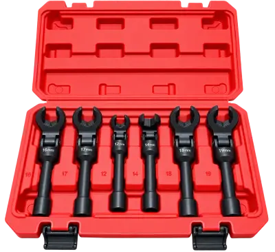 Clé à Tuyauter à Cliquet 3/8″ – Jeu de 6 Pièces