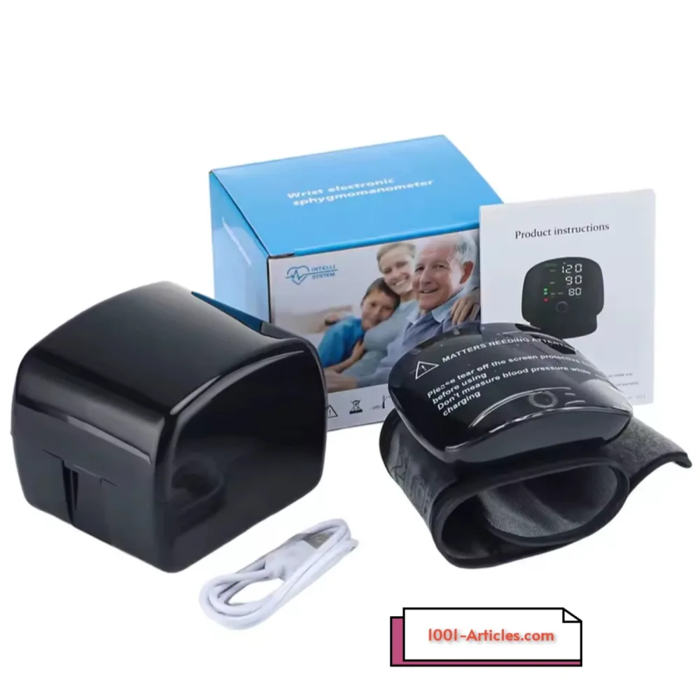 Tensiomètre de Poignet, Numérique, Rechargeable USB avec Voix