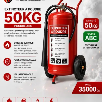 Extincteur poudre A B C 50 Kg