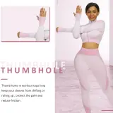 Ensembles d'entraînement pour femmes - Tenue de gymnastique sans couture à 2 pièces Rose