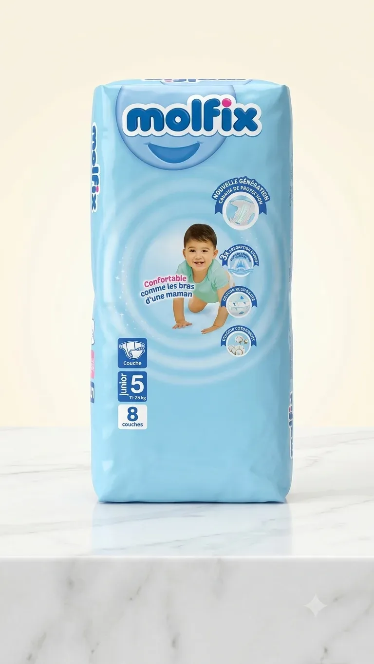 حفاضات مولفيكس مقاس 5 جونيور.