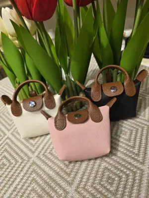 Mini sac pliable style "Le Pliage" – Nylon et cuir