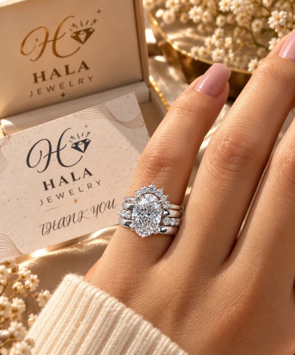 Oval Love Bridal Set – طقم خواتم فاخر