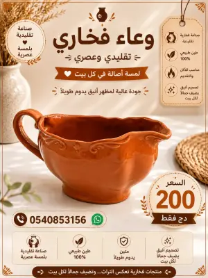 ابريق صوص ( sauciéreen terre cuite)
