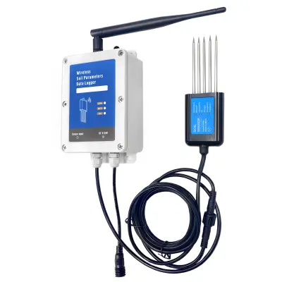Capteur d'humidité, de température, d'EC, de pH et de NPK du sol à faible consommation d'énergie, 7 en 1, avec enregistreur de données WiFi ou 4G, testeur de sol avec batterie intégrée