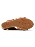 Sandales Femme Tommy Hilfiger en Cuir Marron Camel – Talon Compensé