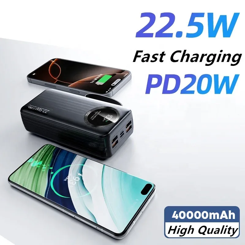 Power Bank Hoco J-005 Premium 40000mAh - باور بانك حجم كبير بسعة 40,000 مللي أمبير
