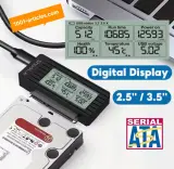 Adaptateur USB-SATA, USB 3.2, LCD, pour Disque Dur SSD et HDD 2.5 pouces.