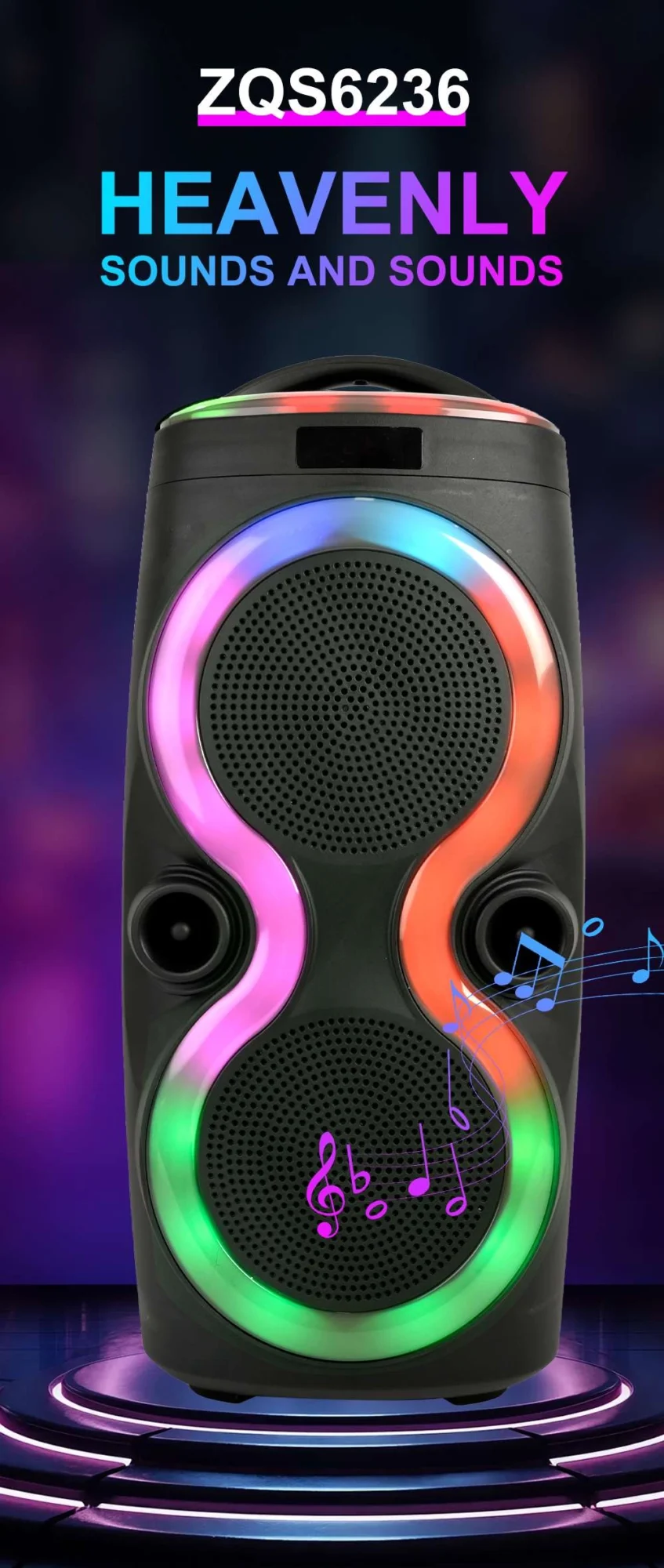 SING-E ZQS6236 haut-parleur KTV sans fil Bluetooth cinéma maison et caisson de basses karaoké DJ de fête