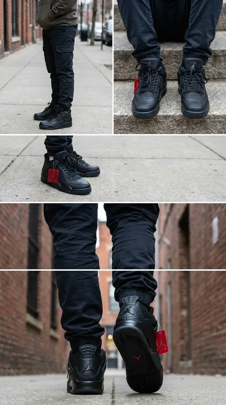 Air Jordan 4 Black Cat – أناقة ولدك تبدأ من الحذاء