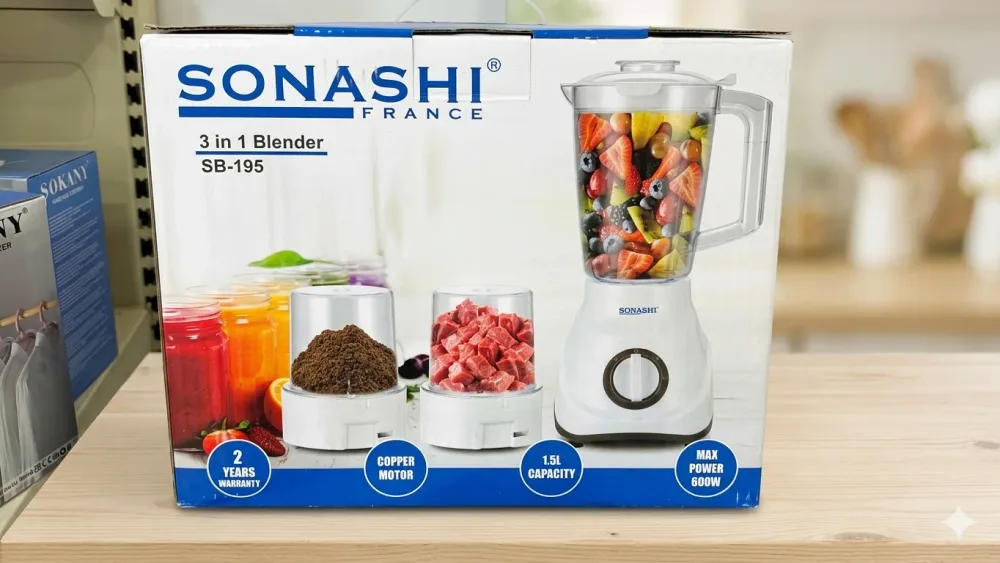خلاط سوناشي 3 في 1 (SONASHI SB-195)