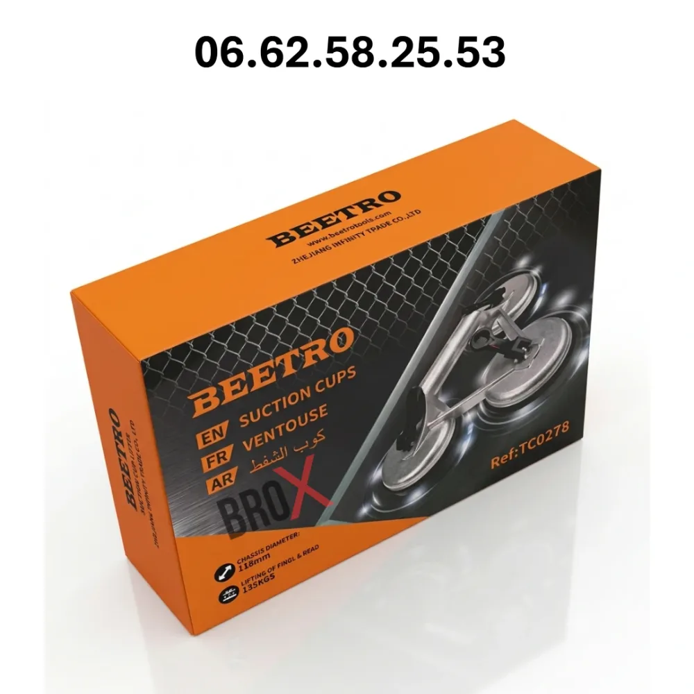 Ventouse Triple de Manutention 118mm – 135 kg tc0278