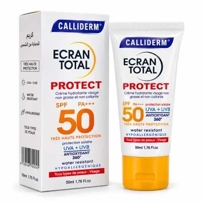 CALLIDERM Écran Total Protect SPF50+ – Crème Solaire Visage 50 ml