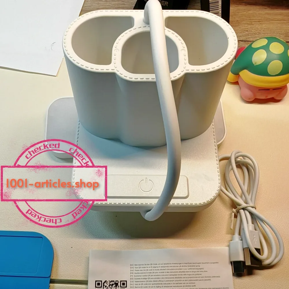 Lampe LED de Bureau 02 en 01 Rechargeable USB, avec Porte-crayon