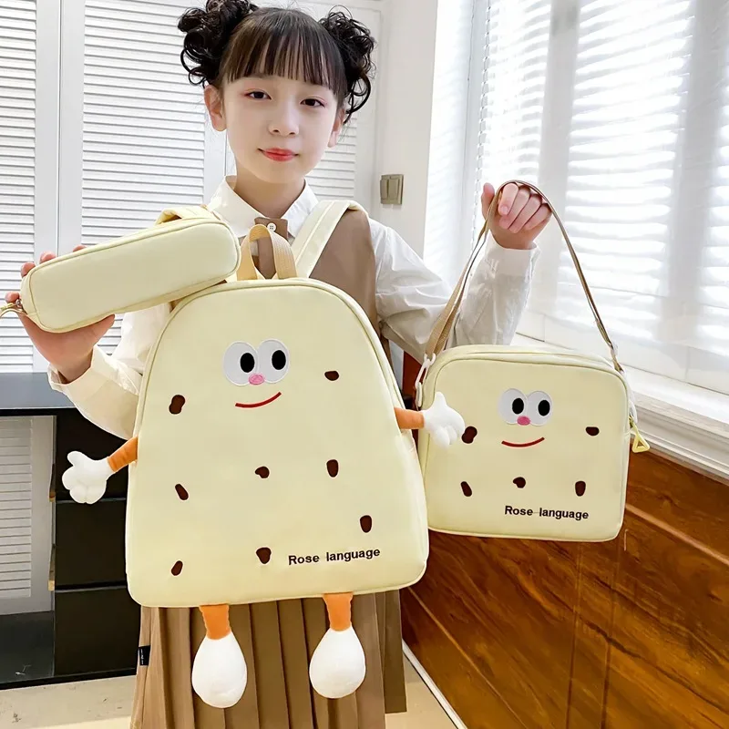 Ensemble de sac d’école Kawai pour adolescents 3Pcs  – محفظة 3 قطع كاواي