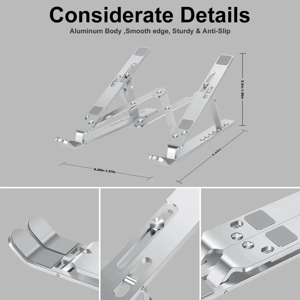Support pliable réglable en Aluminium pour ordinateur Portable