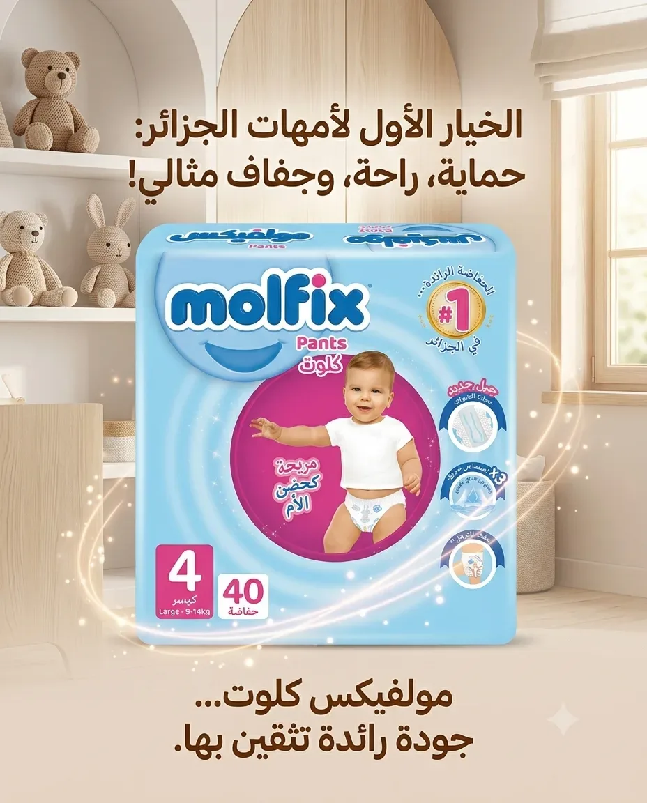 Molfix حفاظة كلوت 4-40