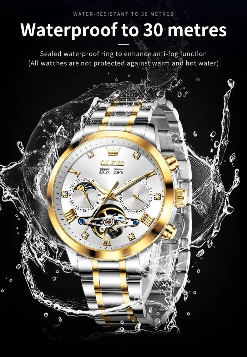 montre  Automatic Mechanical olevs  Original water ressiste 30 Metre