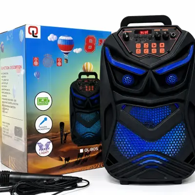 8 inch Bluetooth speaker QL-805/ QL-806 Bluetooth stereo sound system, wired microphone, remote