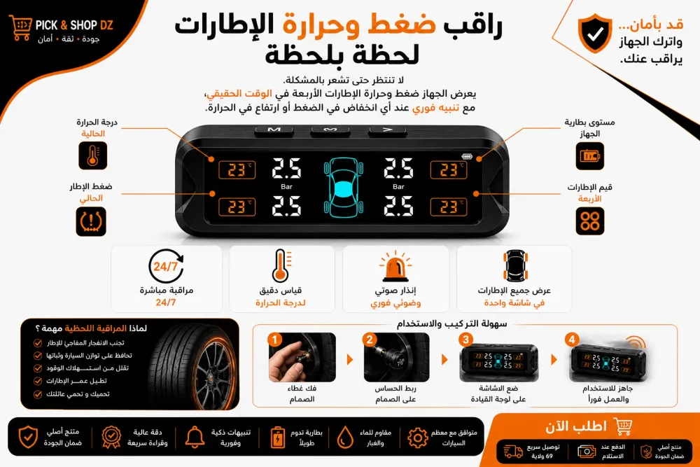 نظام مراقبة الإطارات الذكي  TPMS TPMS Smart Tire Guard