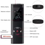 Mini Télémètre Laser numérique professionnel Rechargeable USB Type C