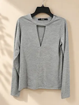 Top Femme Bik Bok Gris Clair à Col Rond – Taille S