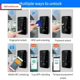 Clavier / Panneau de control d'accès - Double RFID - NFC - Tuya Smart.