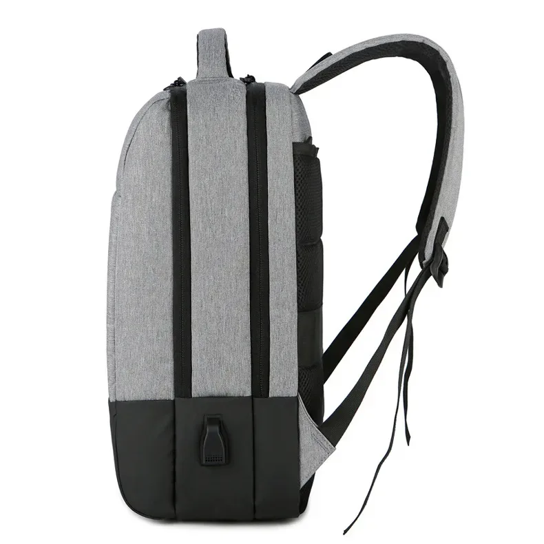 Sac à Dos Ordinateur Portable Multifonctionnel avec Port de Charge USB Grand Volume SACHM07GR - حقيبة ظهر متعددة الاستخدامات للكمبيوتر المحمول والعمل مع منفذ شحن