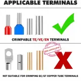 Kit outils de sertissage électrique 164 Pièces de gaine - Pince à sertir HSC8 6-4A