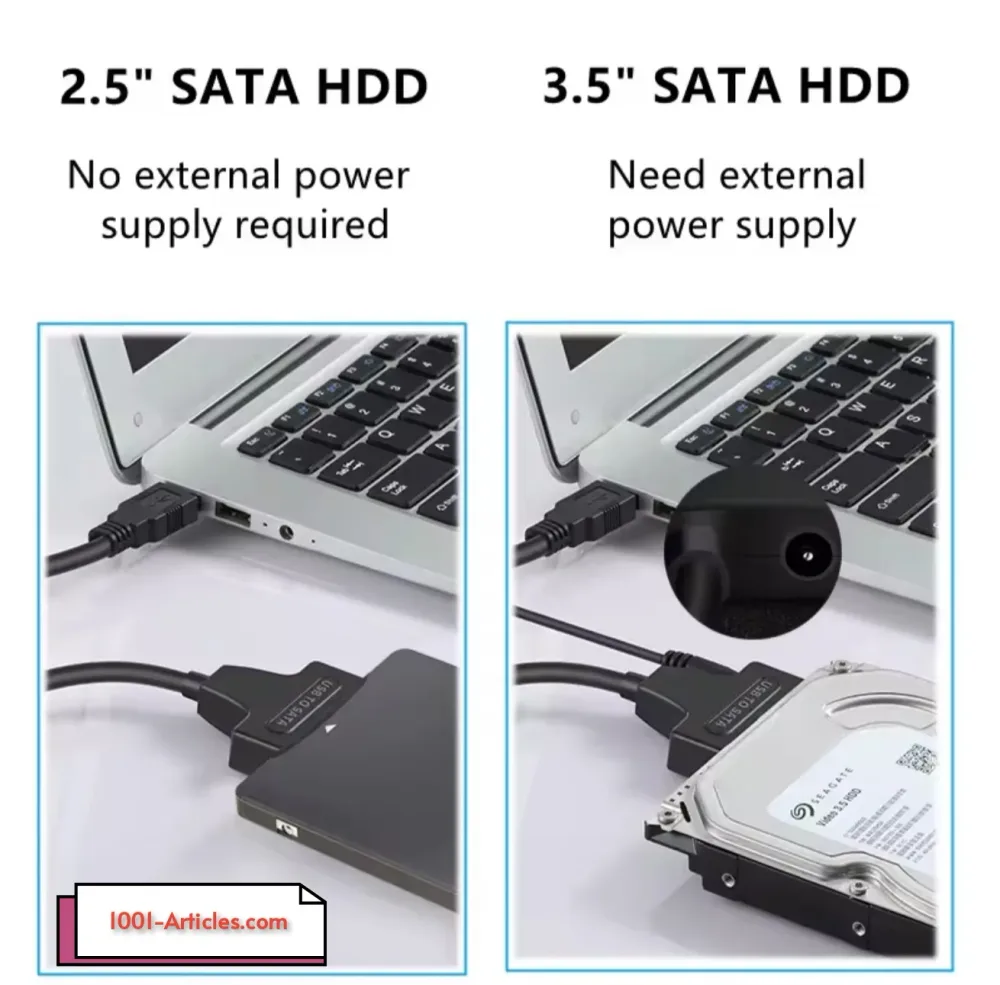 SATA to USB 3.0 Adapter Cable for 3.5/2.5 Inch