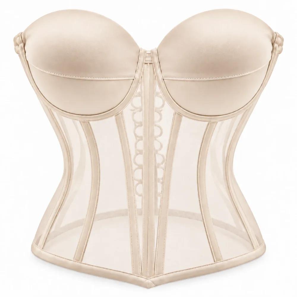 Bustier Corset Transparent à Baleines