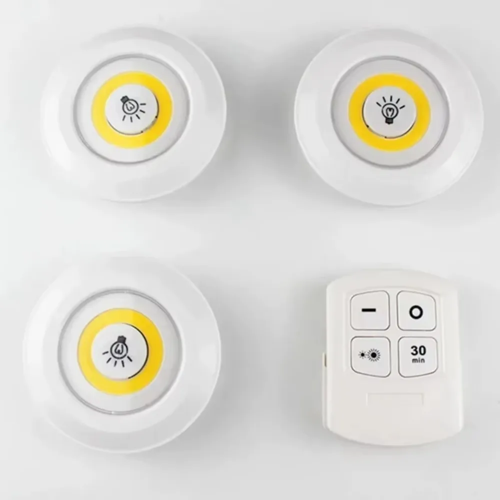 3 lampes avec télécommande