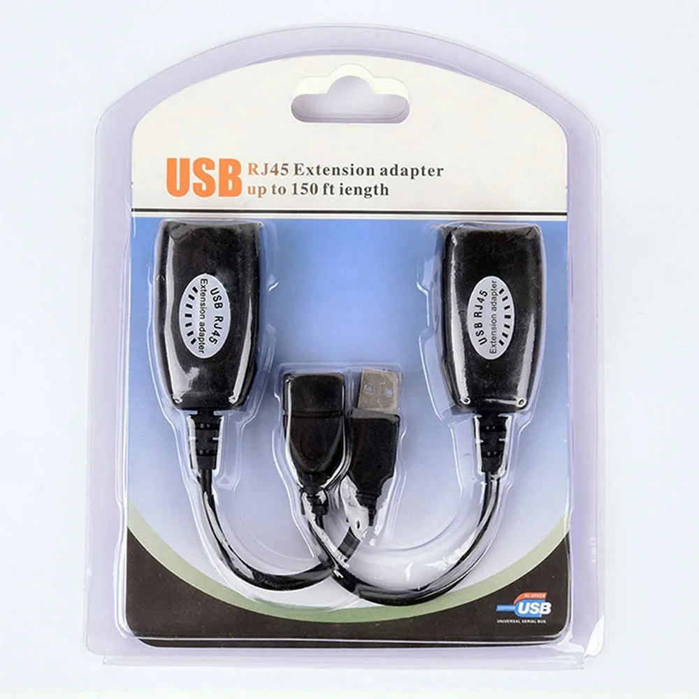 Rallonge de câble USB sur RJ45 2Pcs Longueur jusqu’à 150 m
