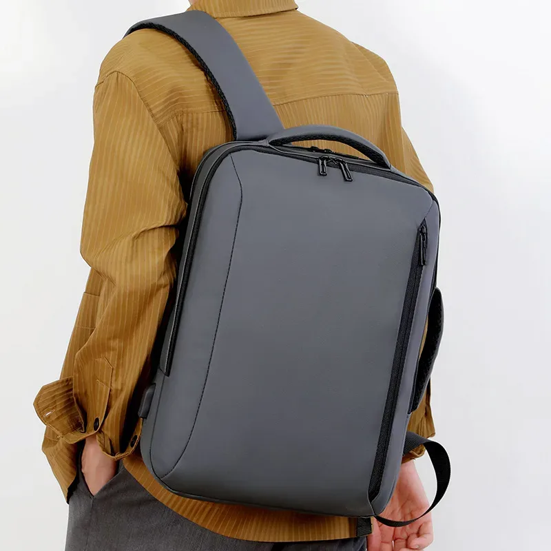 Sac à Dos Business Voyage pour Homme Convertible en Sac à Main Poche Extensible Vert SACHM01V - حقيبة ظهر للرجال متعددة الاستخدامات للكمبيوتر المحمول
