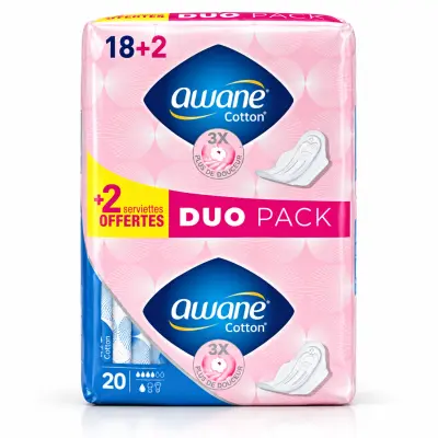 AWANE Duo Pack Serviettes Hygiéniques