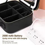 Trousse de Maquillage et Voyage avec Miroir LED Intégré 3 Modes de Lumière - حقيبة تنظيم المكياج والسفر مع مرآة مضيئة