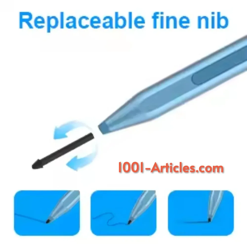 Stylet pour Microsoft Surface / Pro - USB Type C - Palm Rejection - avec Gomme.