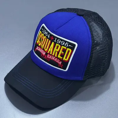 كاسكيطة ديسكوارد شبكة DSQUARED لون ازرق اسود