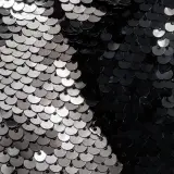 ✨ Pochette Sequins Réversibles Noir & Argent